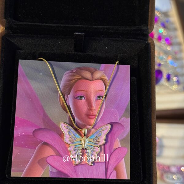 Barbie Fairytopia Rainbow Fairy Elina Butterfly Necklace - Image 10