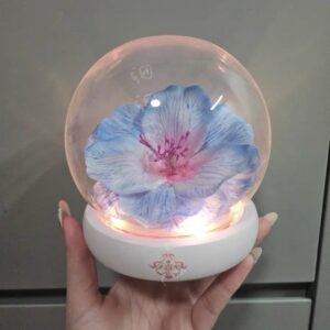 Butterfly Fairy Spreading Wings Crystal Flower Globe