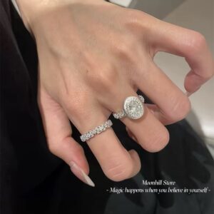 S925 Silver Vintage Egg-Shaped Brushed Ring – 1.25ct Elegant & Versatile Fashion Design