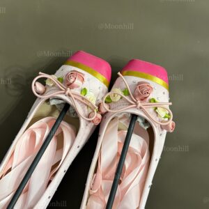 12 Dancing Princesses  Genevieve’s Ballet Shoes without Decorative Edging – Daily Style (Flat / High Heel)