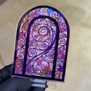 Mystic Secret Door Flowing Glitter Desk Ornament